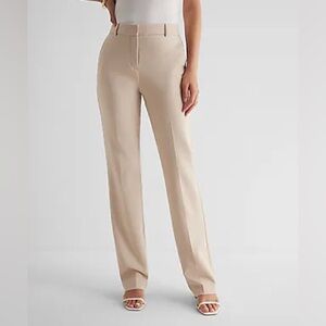 Express Editor Mid Rise Bootcut Pants Trousers size 12 Regular Beige